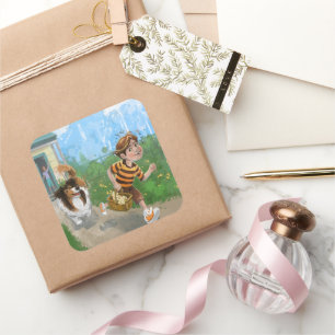 Sheldon and Davie Adventure Square Sticker