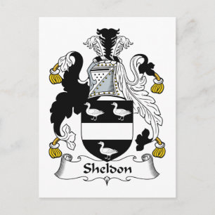 Sheldon Family Crest Postcard