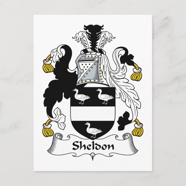 Sheldon Family Crest Postcard (Front)