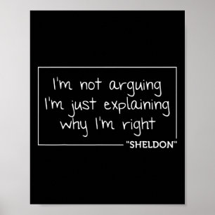 Sheldon Quote Fun Birthday Personalised Name Gift Poster