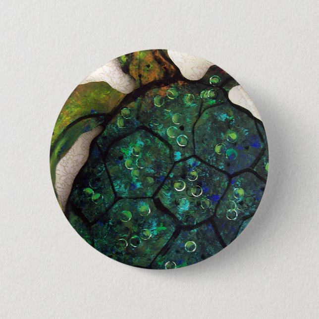 Sheldon the Sea turtle 6 Cm Round Badge (Front)