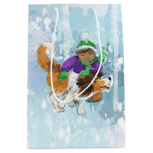 Sheldon the Sheltie and His Boy Medium Gift Bag