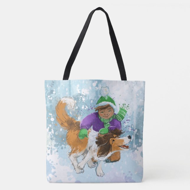Sheldon the Sheltie and His Boy Tote Bag (Front)