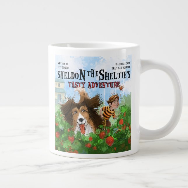 Sheldon the Sheltie Large Coffee Mug (Right)