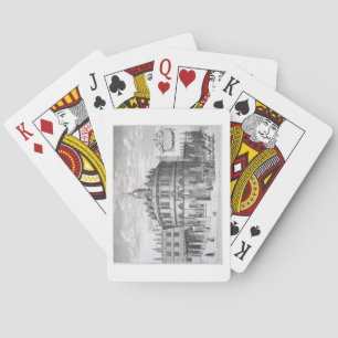 Sheldonian Theatre, Oxford, from 'Oxonia Illustrat Playing Cards