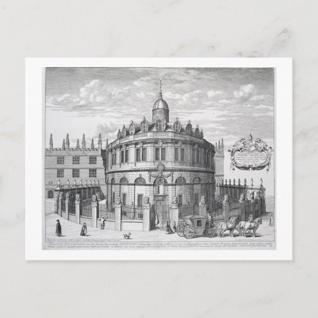 Sheldonian Theatre, Oxford, from 'Oxonia Illustrat Postcard (Front)