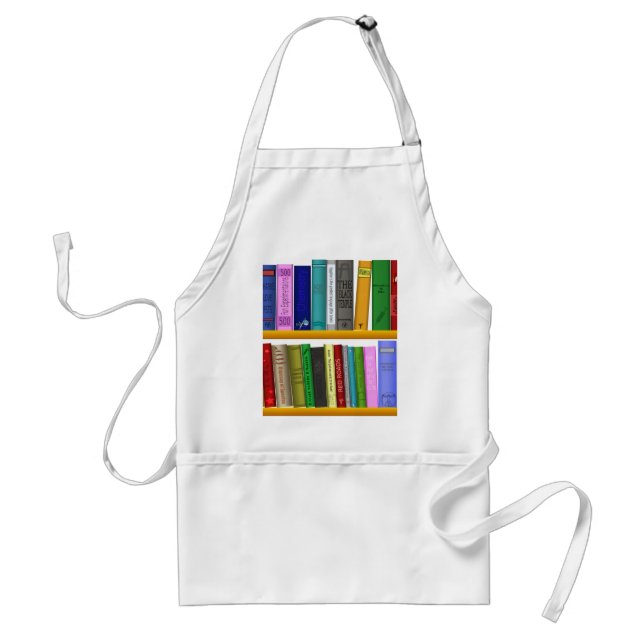 shelf books library reading standard apron (Front)