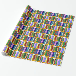 shelf books library reading wrapping paper