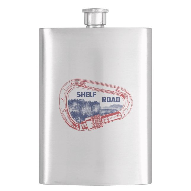 Shelf Road Climbing Carabiner Hip Flask (Front)