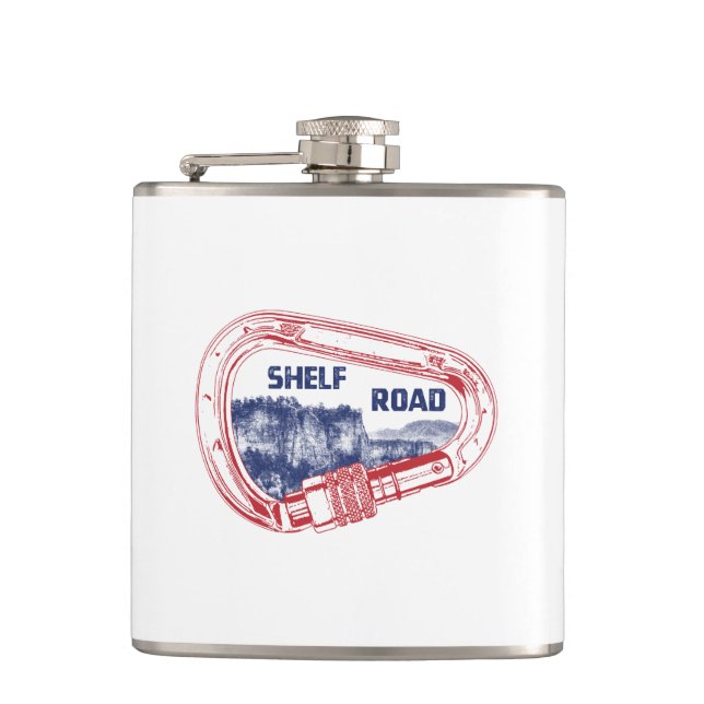 Shelf Road Climbing Carabiner Hip Flask (Front)