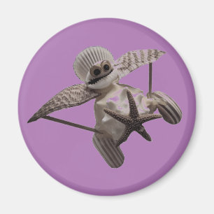 Shell Art Aeroplane Magnet