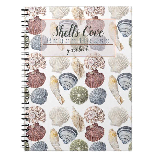 Shell Art Beach Vacation Rental Guest Book (Front)