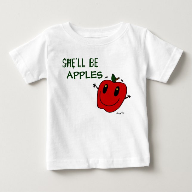 SHE'LL BE APPLES Infant Organic Creeper (Front)