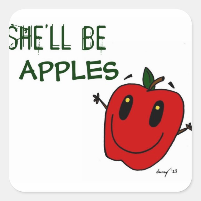 SHE'LL BE APPLES Stickers - Set of 20 (Front)