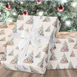 Shell Beach Christmas Wrapping Paper<br><div class="desc">Get into the holiday spirit with this unique Christmas wrapping paper featuring a Christmas tree pattern made of shells and starfish. Perfect for wrapping beachy holiday wishes, this paper is ideal for anyone living in tropical places like Florida, Hawaii, or the Bahamas, or for those who simply adore the beach...</div>