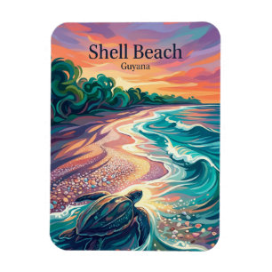 Shell Beach Guyana Magnet