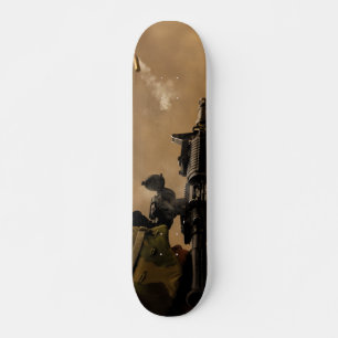 Shell Casing Fired from an M-4 Rifle Skateboard