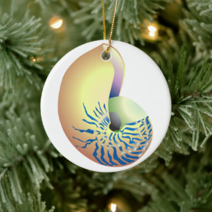SHELL CERAMIC TREE DECORATION
