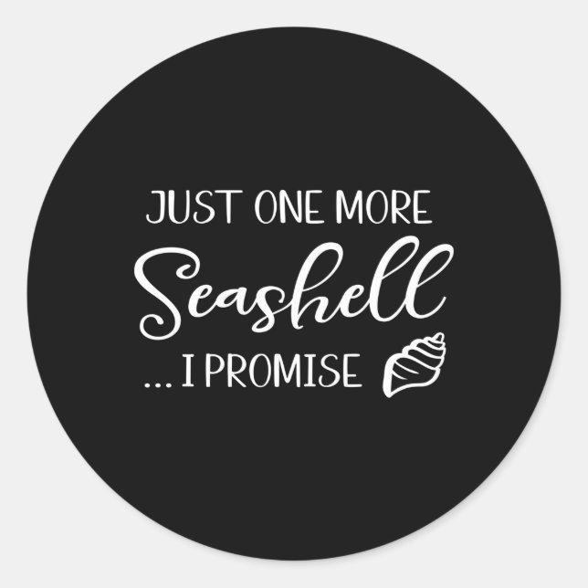 Shell Collecting Shelling Seashells Collector Beac Classic Round Sticker (Front)