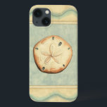 Shell Collector iPhone 13 Case<br><div class="desc">Megan Meagher is known for her simple art pieces. This image captures the simplicity of the seashore's treasures, of a simple seashell in a nautical bordered frame. Meagher encompasses a teal background in her image to contrast these treasures. Get this fine art print today on your Zazzle product today.</div>