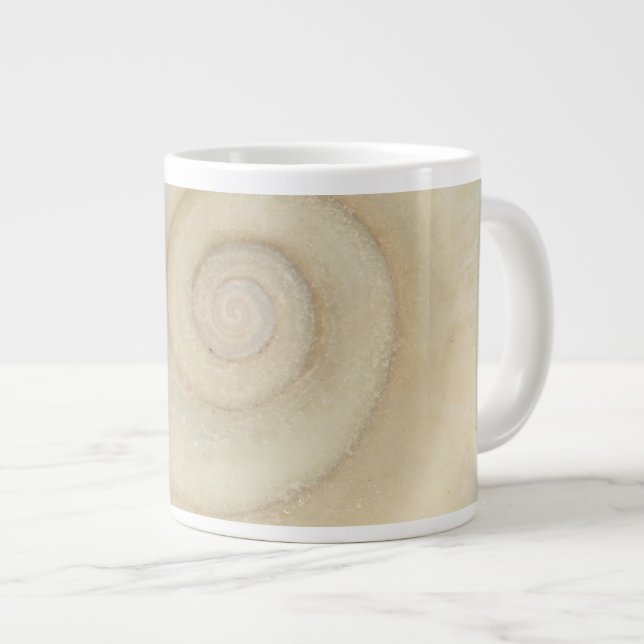 Shell - Conchology - White Spiral Large Coffee Mug (Front Right)