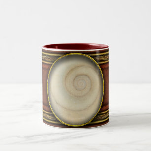 Shell - Conchology - White Spiral Two-Tone Coffee Mug