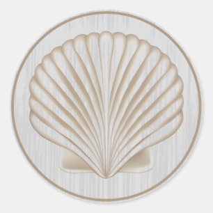 Shell • Customise Me! Classic Round Sticker