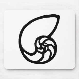 Shell Cut Out Black The MUSEUM Zazzle Gifts Mouse Mat