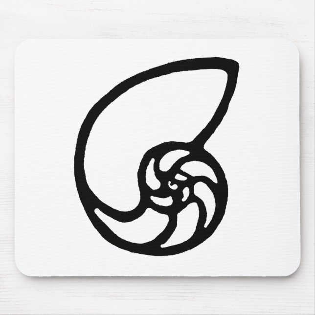 Shell Cut Out Black The MUSEUM Zazzle Gifts Mouse Mat (Front)