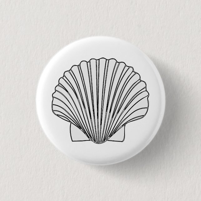 Shell Design 3 Cm Round Badge (Front)