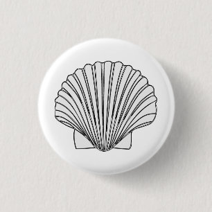 Shell Design 3 Cm Round Badge