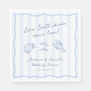 Shell-ebrate Their Love Seafood Wedding Shower Napkin