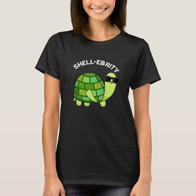 Shell-ebrity Funny Celebrity Tortoise Pun  T-Shirt (Front)