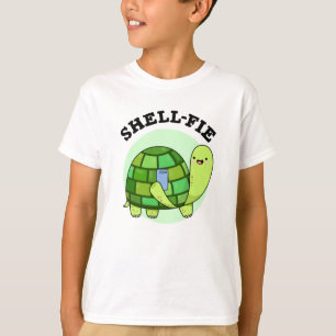 Shell-fie Funny Tortoise Selfie Pun  T-Shirt