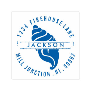 Shell In Circle Self-Inking Return Address Stamp