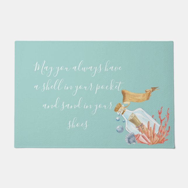 Shell In Your Pocket Beach Theme   Doormat (Front)