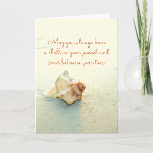 Shell in your Pocket Sand Between Toes Beach Card (Front)
