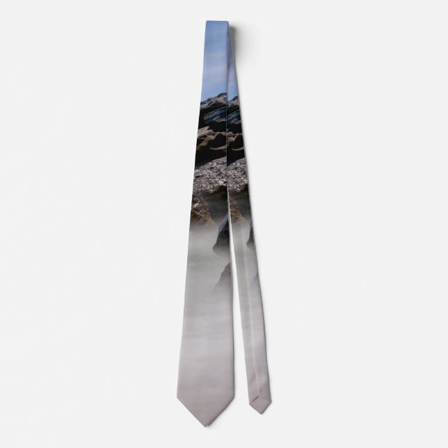 Shell Island Rocks And Waves Neck Tie (Front)