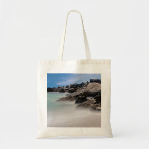 Shell Island Rocks And Waves Tote Bag