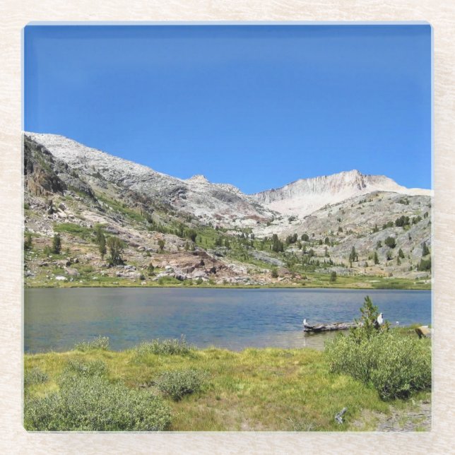 Shell Lake, Tioga Pass, California Glass Coaster (Front)