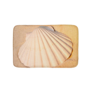 Shell Laying In Sand Bath Mat