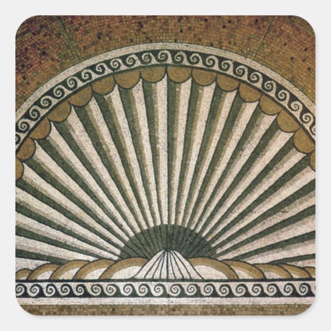 Shell mosaic, Insula II Building I 130-150 AD Square Sticker (Front)
