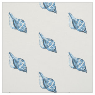 Shell nautical coastal ocean beach ocean sea blue fabric