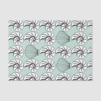 Shell Nautilus Scallop Nautical Beach Tissue Paper