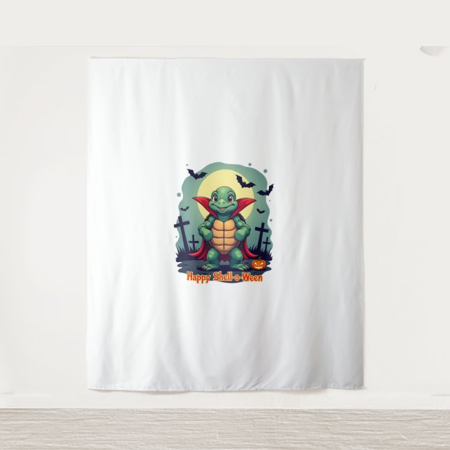 Shell-o-Ween Turtle Tapestry (Front)