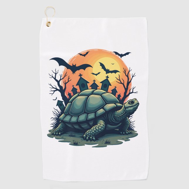 Shell of Screams Turtle Golf Towel (Front)
