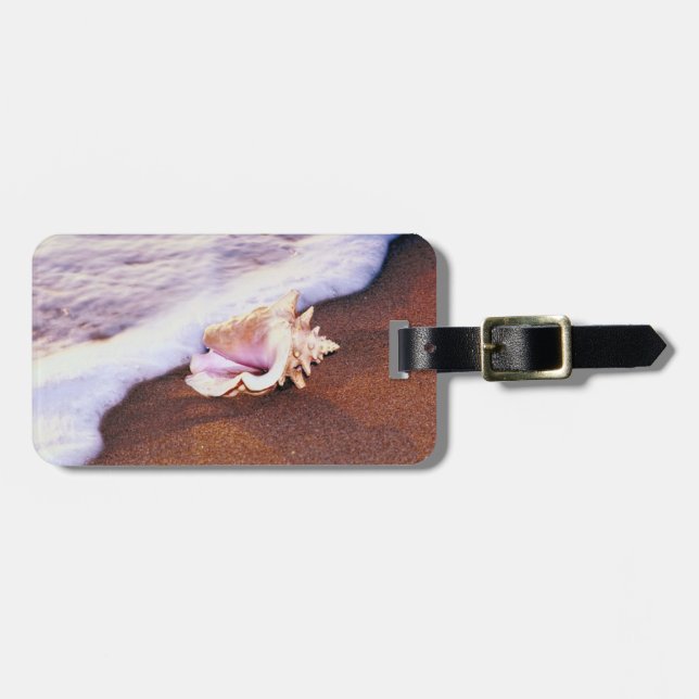 Shell on the Beach Luggage Tag (Front Horizontal)