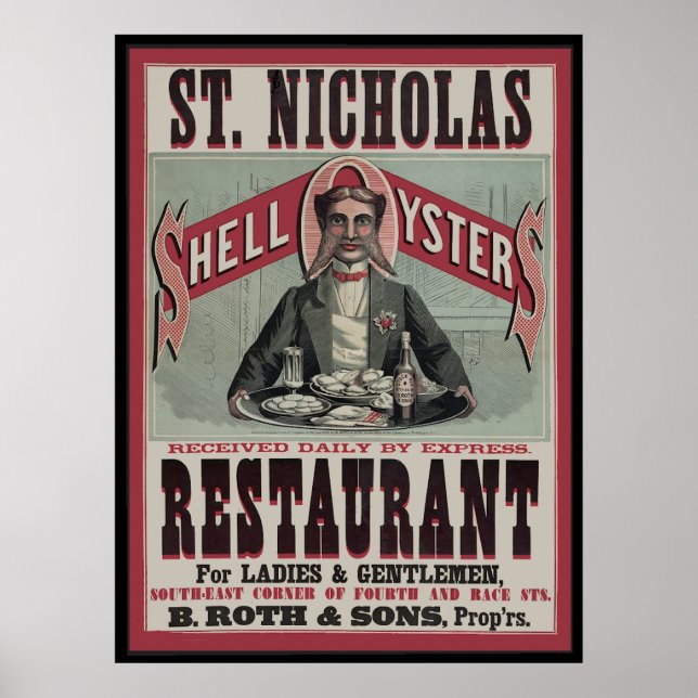 Shell Oyster Restaurant Poster (Front)