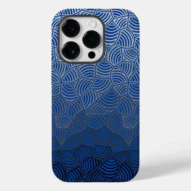 Shell pattern.04.w DBlue BG Case-Mate iPhone Case (Back)