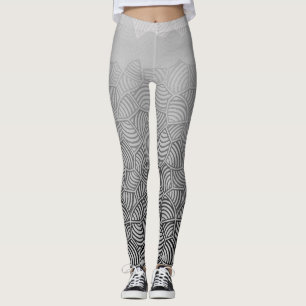 Shell pattern.04.w lGrey BG Leggings